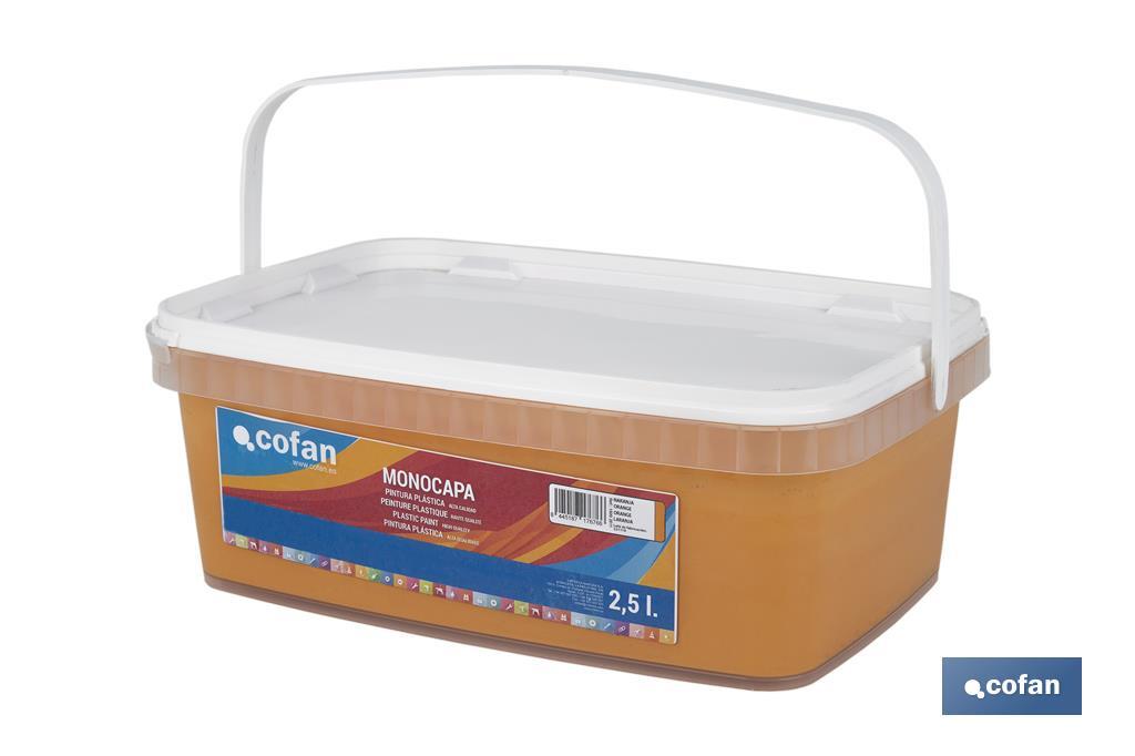 PINTURA PLÁSTICA MONOCAPA "Naranja" (2,5 LT