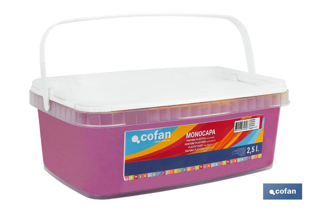 PINTURA PLÁSTICA MONOCAPA "Magenta" (2,5 LT)