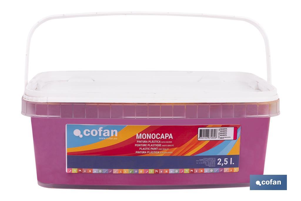 PINTURA PLÁSTICA MONOCAPA "Magenta" (2,5 LT)