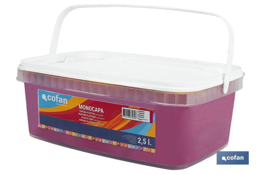 PINTURA PLÁSTICA MONOCAPA "Magenta" (2,5 LT)