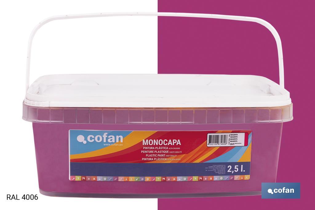 PINTURA PLÁSTICA MONOCAPA "Magenta" (2,5 LT)