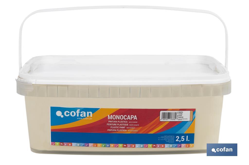PINTURA PLÁSTICA MONOCAPA "Marfil" (2,5 LT)