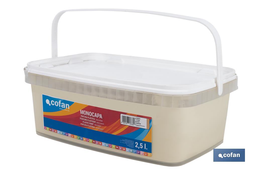PINTURA PLÁSTICA MONOCAPA "Marfil" (2,5 LT)