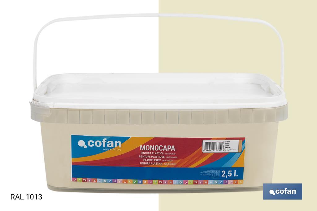 PINTURA PLÁSTICA MONOCAPA "Marfil" (2,5 LT)