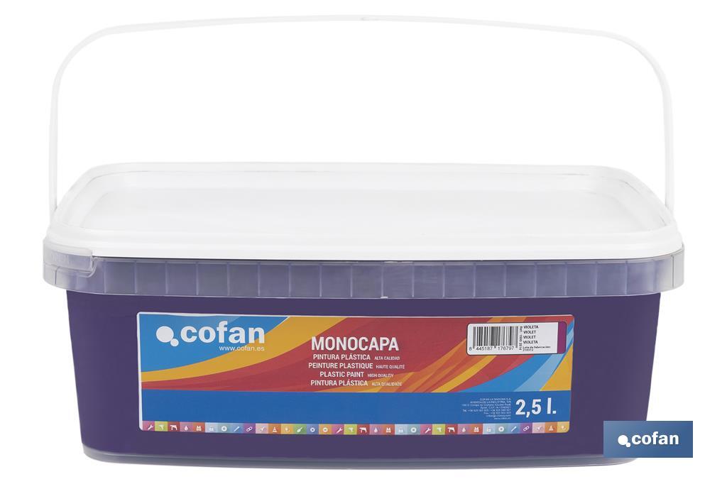PINTURA PLÁSTICA MONOCAPA "Violeta" (2,5 LT)
