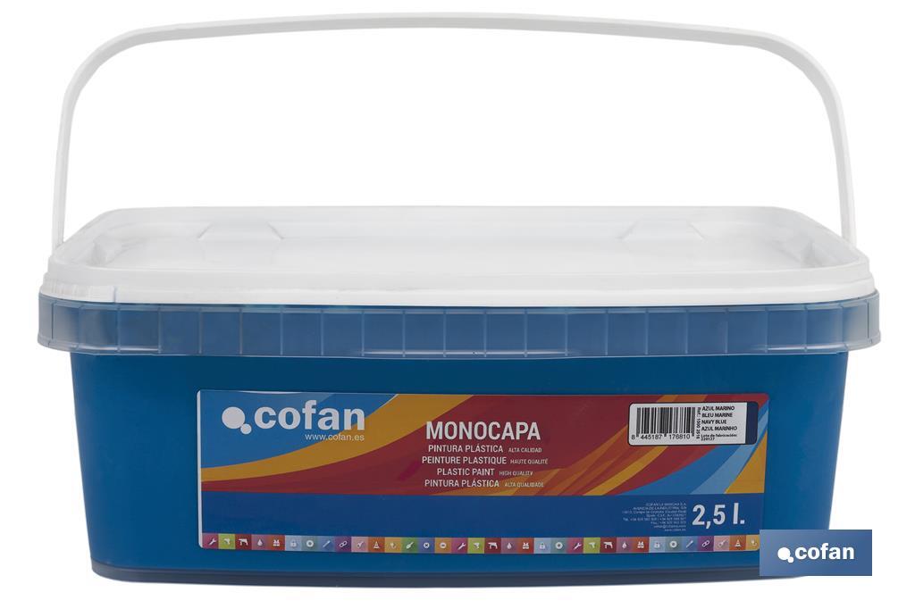 PINTURA PLÁSTICA MONOCAPA "Azul Marino" (2,5 LT)