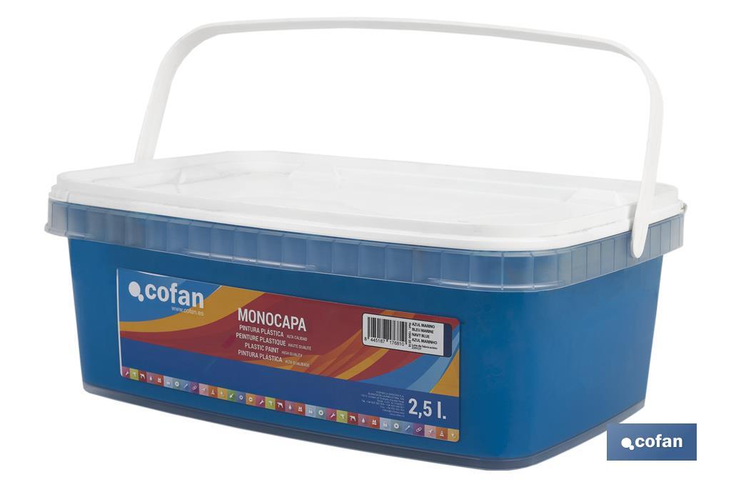PINTURA PLÁSTICA MONOCAPA "Azul Marino" (2,5 LT)