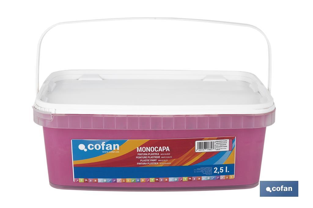 PINTURA PLÁSTICA MONOCAPA "Magenta Suave" (2,5 LT)