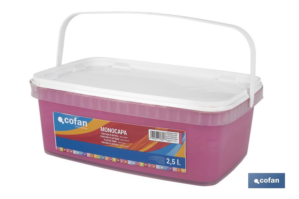 PINTURA PLÁSTICA MONOCAPA "Magenta Suave" (2,5 LT)