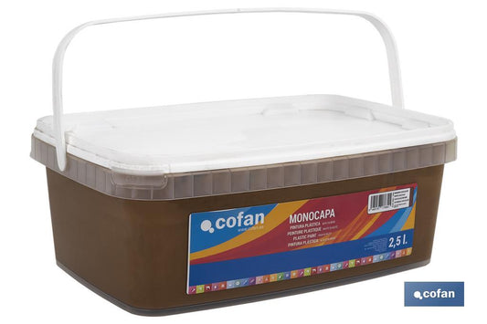 PINTURA PLÁSTICA MONOCAPA "Marron Choco." (2,5 LT)