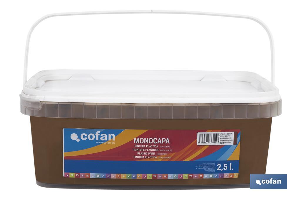 PINTURA PLÁSTICA MONOCAPA "Marron Choco." (2,5 LT)