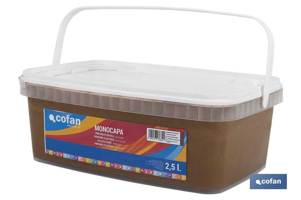 PINTURA PLÁSTICA MONOCAPA "Marron Choco." (2,5 LT)