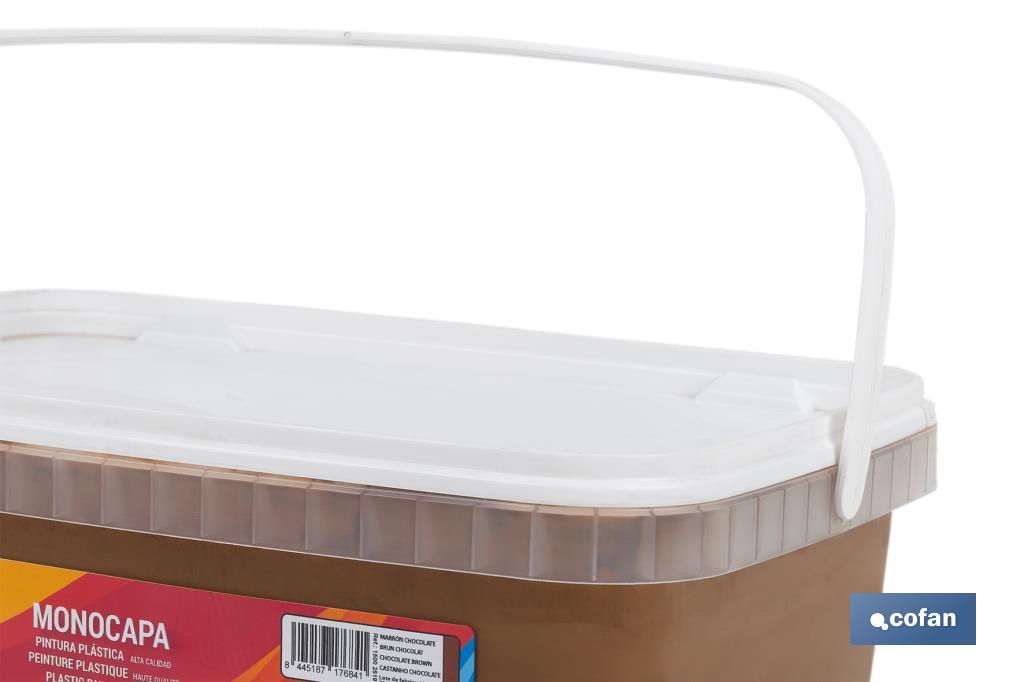 PINTURA PLÁSTICA MONOCAPA "Marron Choco." (2,5 LT)