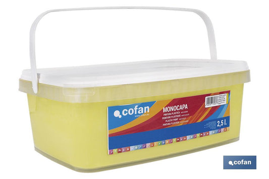 PINTURA PLÁSTICA MONOCAPA "Amarillo Limón" (2,5 LT)