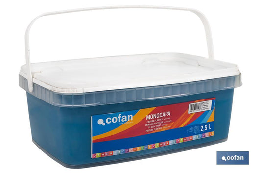 PINTURA PLÁSTICA MONOCAPA "Azul Agua" (2,5 LT)