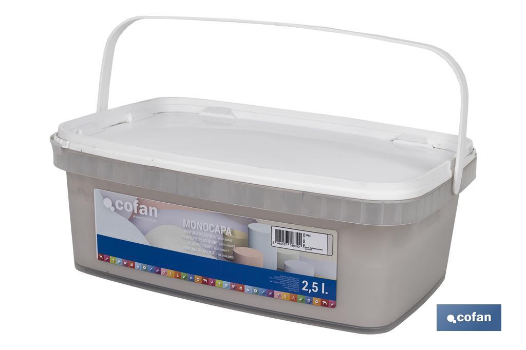 PINTURA PLÁSTICA MONOCAPA GRIS 2,5 L