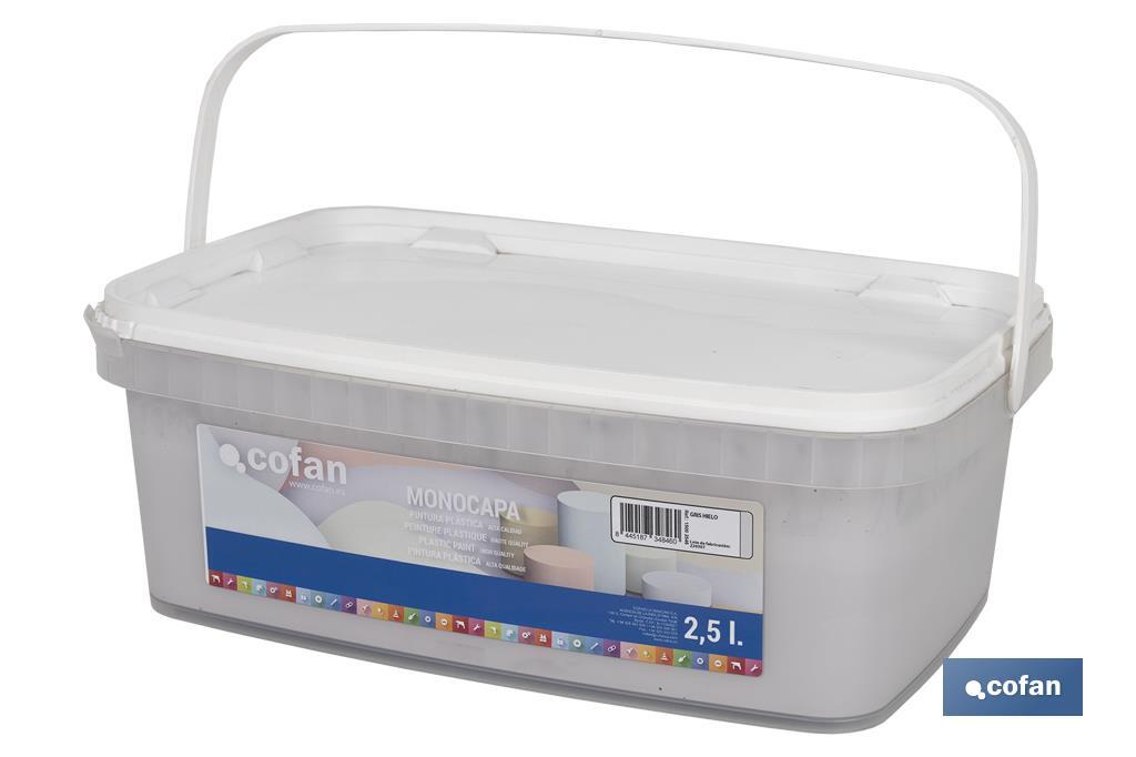 PINTURA PLÁSTICA MONOCAPA GRIS HIELO 2,5 L