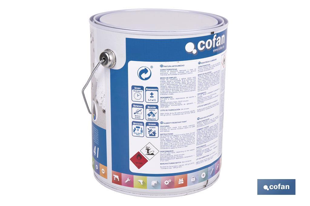 PINTURA ANTIHUMEDAD SINTÉTICA (4 L)  "BLANCO SATINADO"
