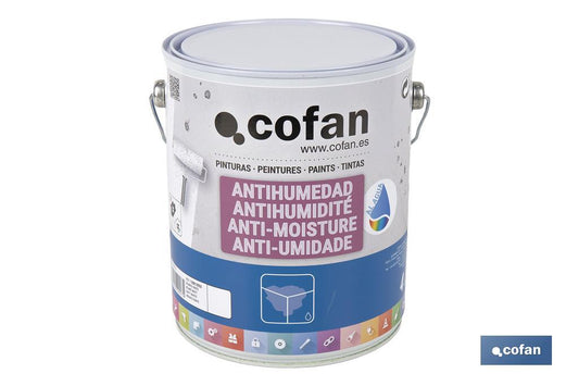 PINTURA ANTIHUMEDAD AL AGUA (4 L)  "BLANCO MATE"