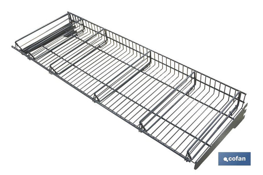 CESTA 5 HUECOS PARA EXPOSITORES 1000X400MM.