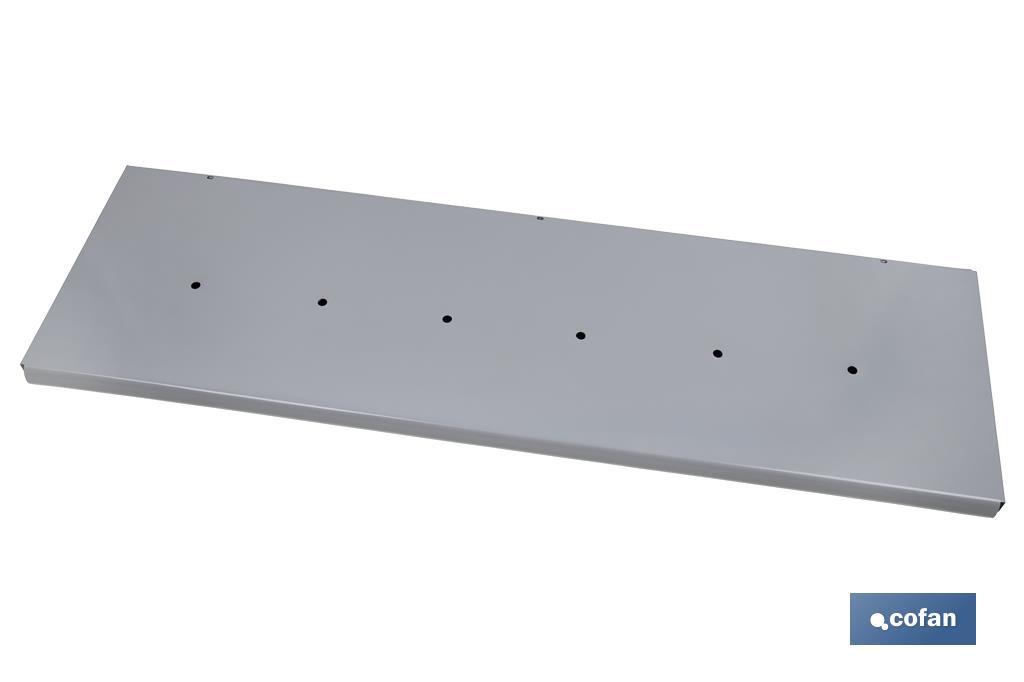 CONJUNTO BANDEJA BLANCA 1000X300MM CON 6 ORIFICIOS DE 9 MM