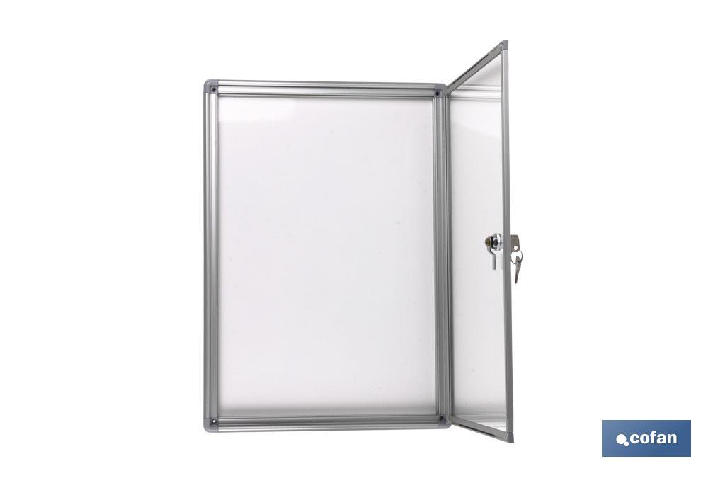 VITRINA PARA IMANES CON CIERRE (350X500MM)