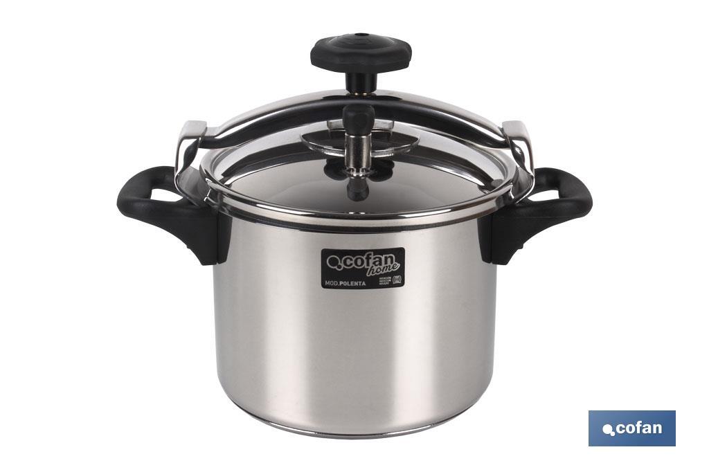 OLLA PRESIÓN INOX "MODELO POLENTA" INDUCCIÓN 6 LT
