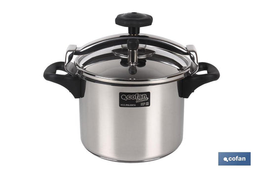 OLLA PRESIÓN INOX "MODELO POLENTA" INDUCCIÓN 6 LT