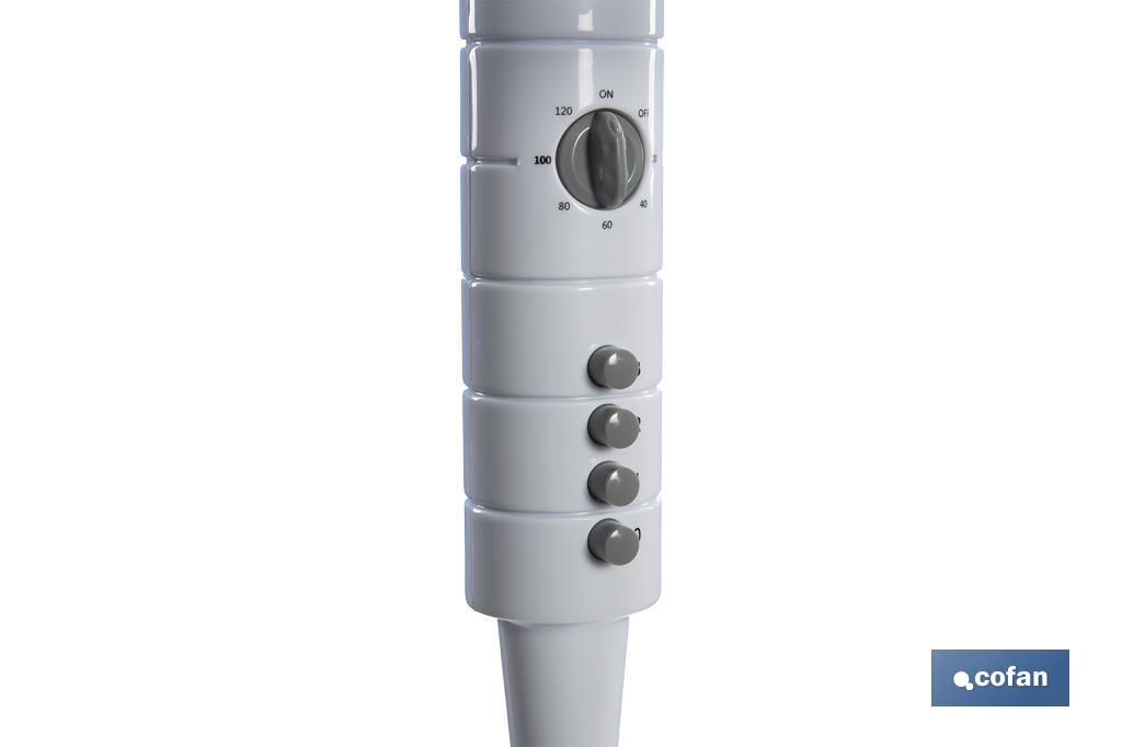 VENTILADOR 5 PALAS TEMPORIZADOR 55 W BLANCO