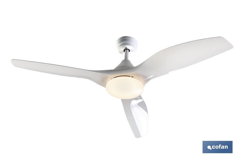 VENTILADOR DE TECHO BLANCO CON LUZ LED 132 CM 55 W