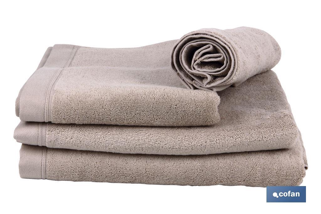 TOALLA BAÑO BEIGE GR.580/M2 MODELO ABISINIA 100X150cm