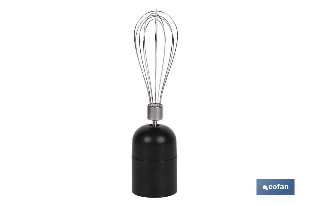BATIDORA DE MANO ELÉCTRICA CON ACCESORIO BATIDOR Y VASO MEZCLADOR  800W