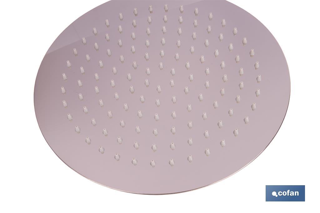 CABEZAL DE DUCHA REDONDO EXTRAFINO DE ACERO INOXIDABLE 304 Ø24,5 CM