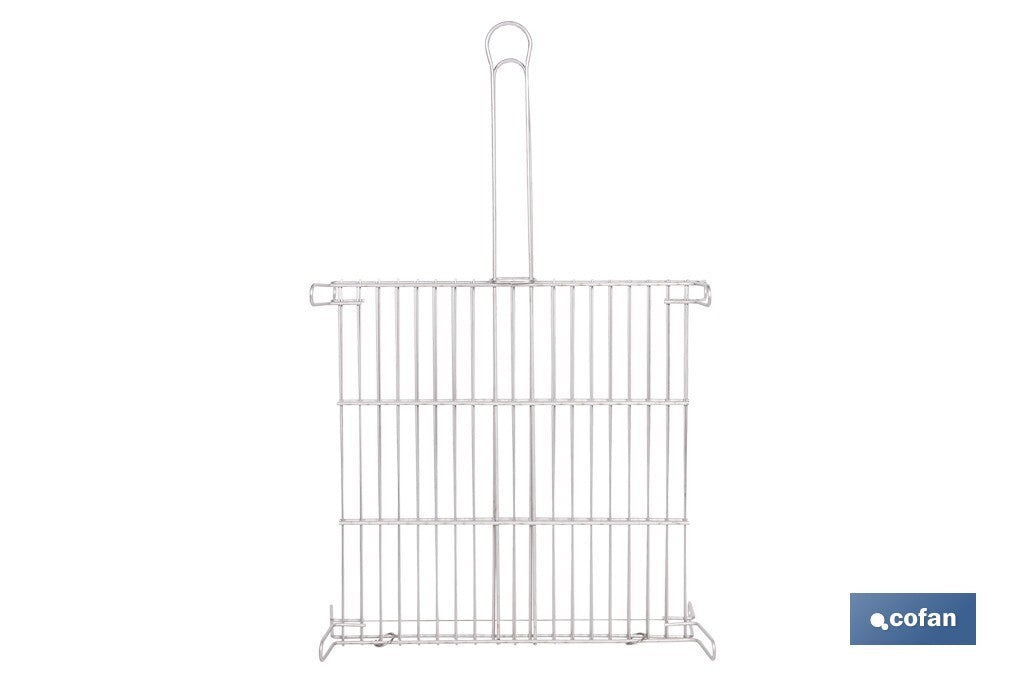 PARRILLA DOBLE INOX 500 X 500MM