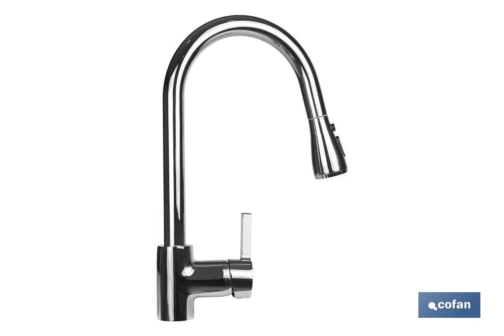 GRIFO COCINA MONOMANDO CON DUCHA 40 MM
