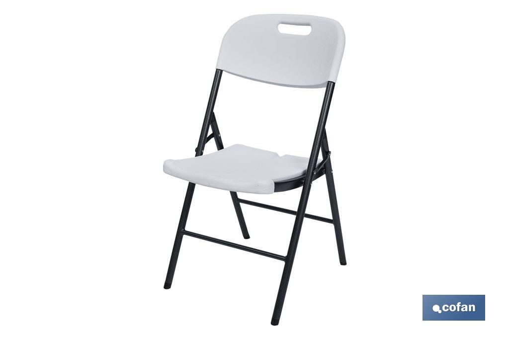 SILLA PLEGABLE BLANCA 46x53x88 CM "venta unitaria"