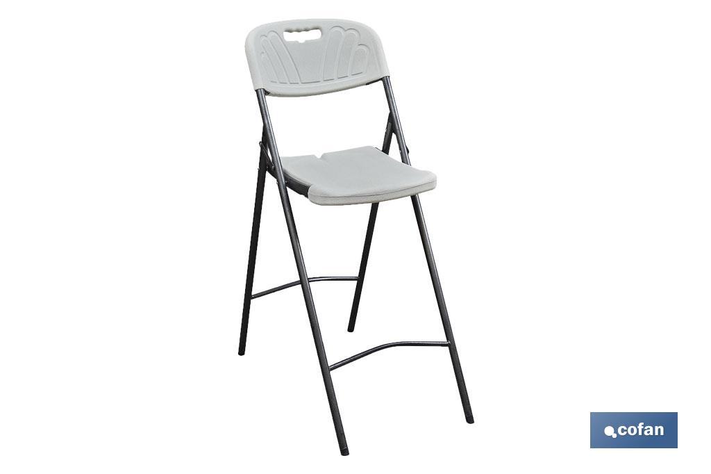 SILLA ALTA PLEGABLE BLANCA  ALTURA ASIENTO 74 cm "venta unitaria"