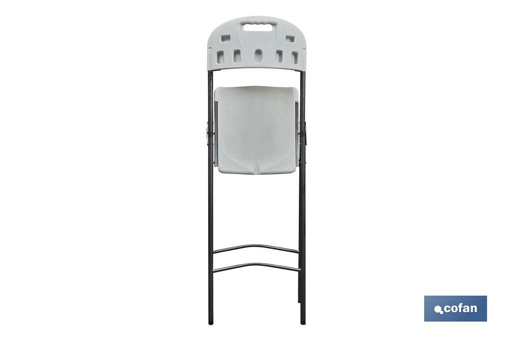SILLA ALTA PLEGABLE BLANCA  ALTURA ASIENTO 74 cm "venta unitaria"