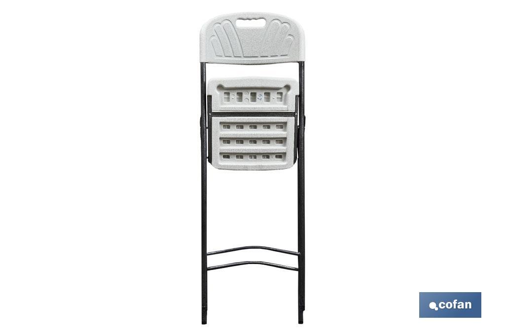SILLA ALTA PLEGABLE BLANCA  ALTURA ASIENTO 74 cm "venta unitaria"