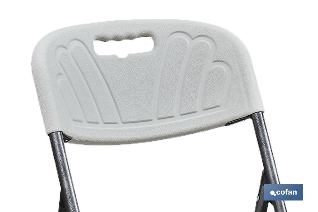 SILLA ALTA PLEGABLE BLANCA  ALTURA ASIENTO 74 cm "venta unitaria"
