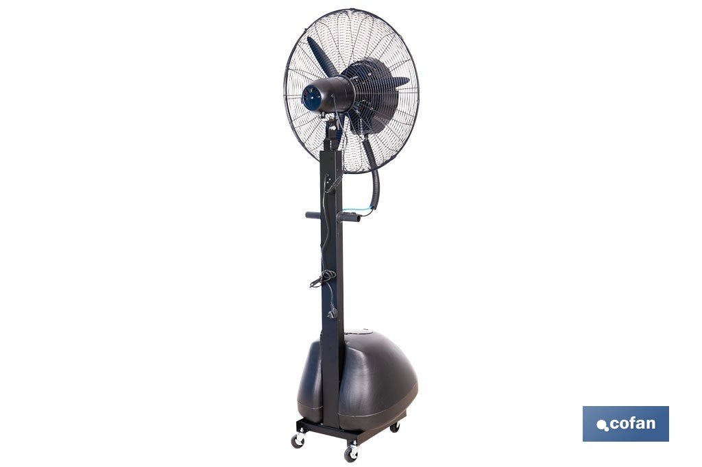 VENTILADOR INDUSTRIAL DE PIE CON NEBULIZACIÓN Y 3 VELOCIDADES Ø65 CM 260 W