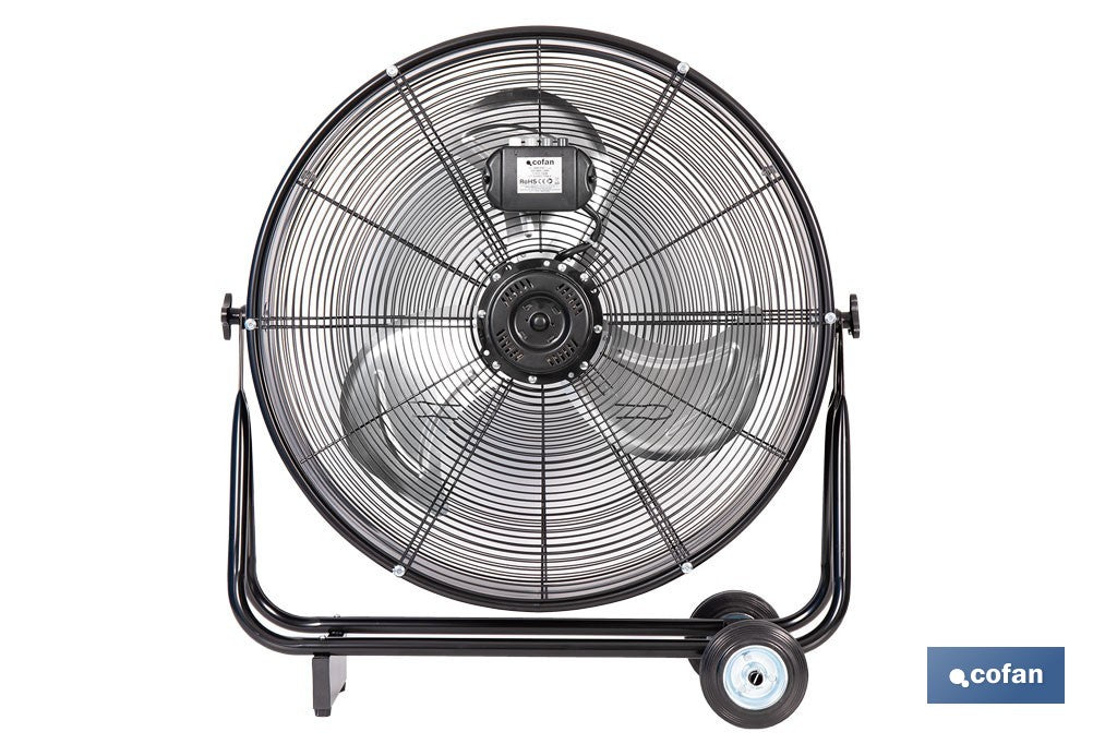 VENTILADOR INDUSTRIAL DE SUELO CON 3 VELOCIDADES Ø75 CM 200 W