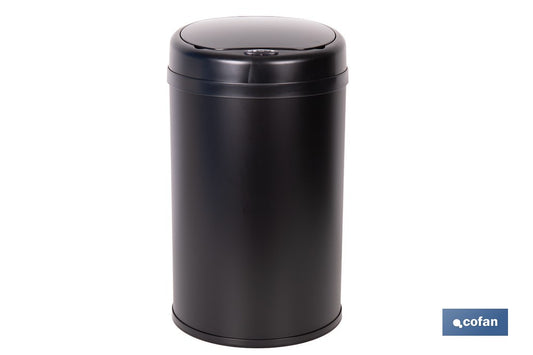 CUBO DE BASURA  NEGRO CON SENSOR Y CUBO INTERIOR 30 L 52 X 30,5 CM