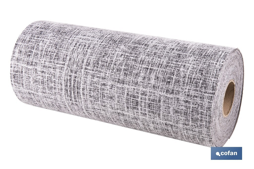 ROLLO DE ALFOMBRA JASPEADA GRIS MARENGO 50% ALGODÓN 50% POLIÉSTER 50 CM X 15 M
