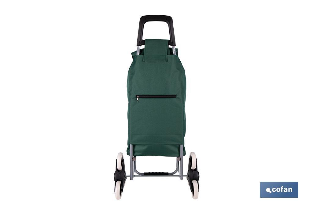 CARRO DE LA COMPRA VERDE PLEGABLE DE HIERRO CON 6 RUEDAS SUBE ESCALERAS 42 L