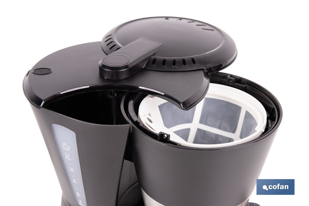 CAFETERA ELÉCTRICA DE GOTEO CON JARRA TERMO 800 W 12 TAZAS 1,2 L