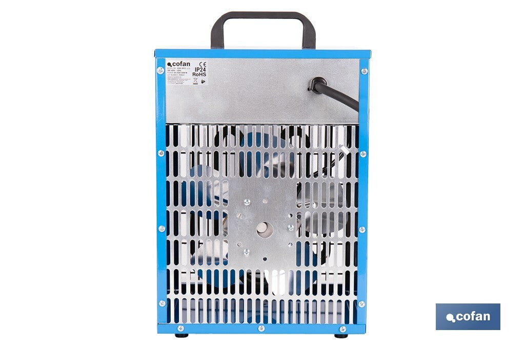 CALEFACTOR INDUSTRIAL DE 400 V TRIFÁSICO 30/2500/5000 W