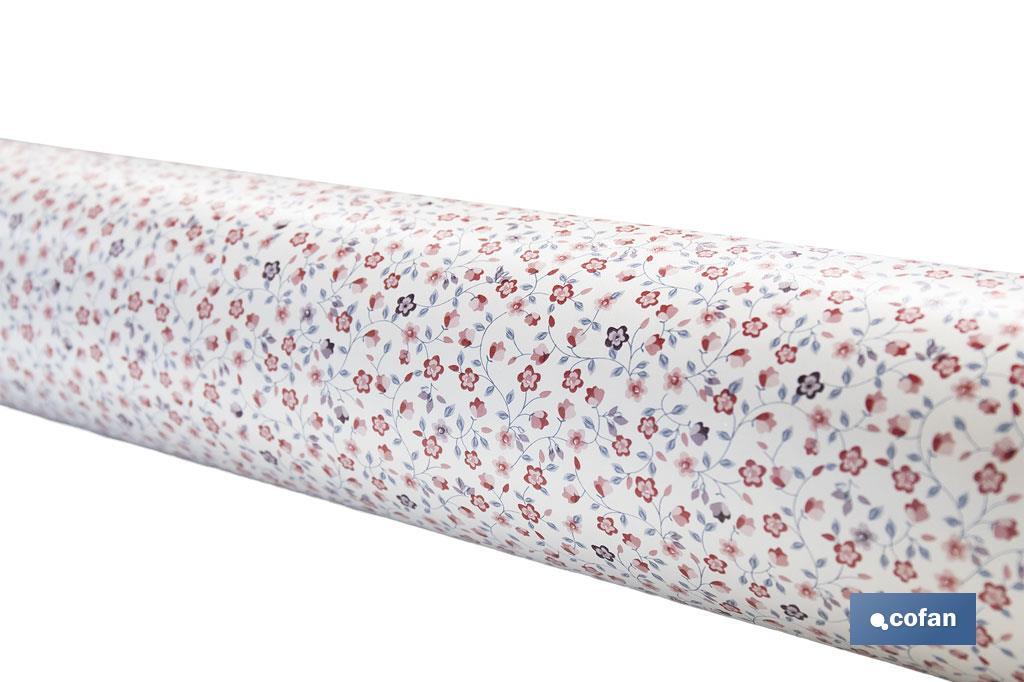 ROLLO DE HULE DISEÑO FLOR 1,40 X 20 M