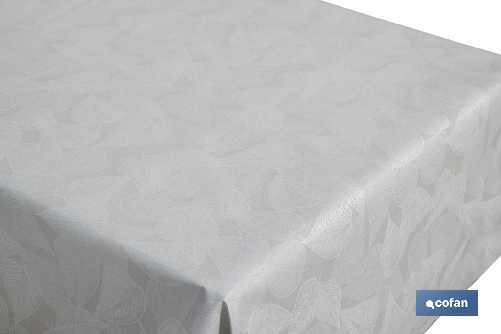 ROLLO DE MANTEL ANTIMANCHAS RESINADO FICUS 60 % ALGODÓN, 40 % POLIÉSTER 1,40 X 20 M