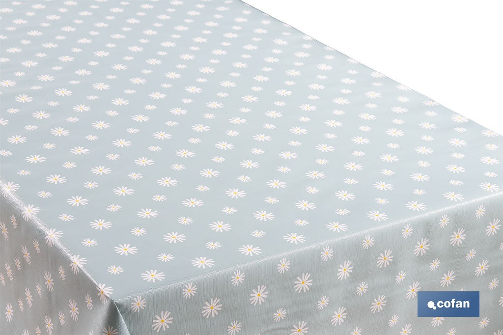 ROLLO DE HULE DISEÑO MARGARITAS JADE 1,40 x 25 M